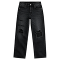 Modern Distressed Relaxed-Fit Jeans – Washed Black | GINBENTLIN