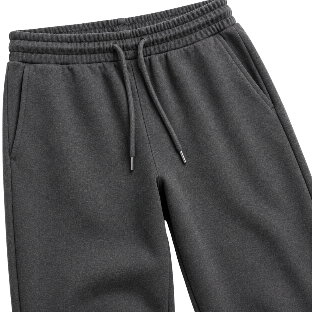 Premium Cotton Fleece Relaxed Joggers – Charcoal Grey | GINBENTLIN