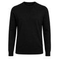 Black Merino Wool Crew-Neck Sweater | GINBENTLIN
