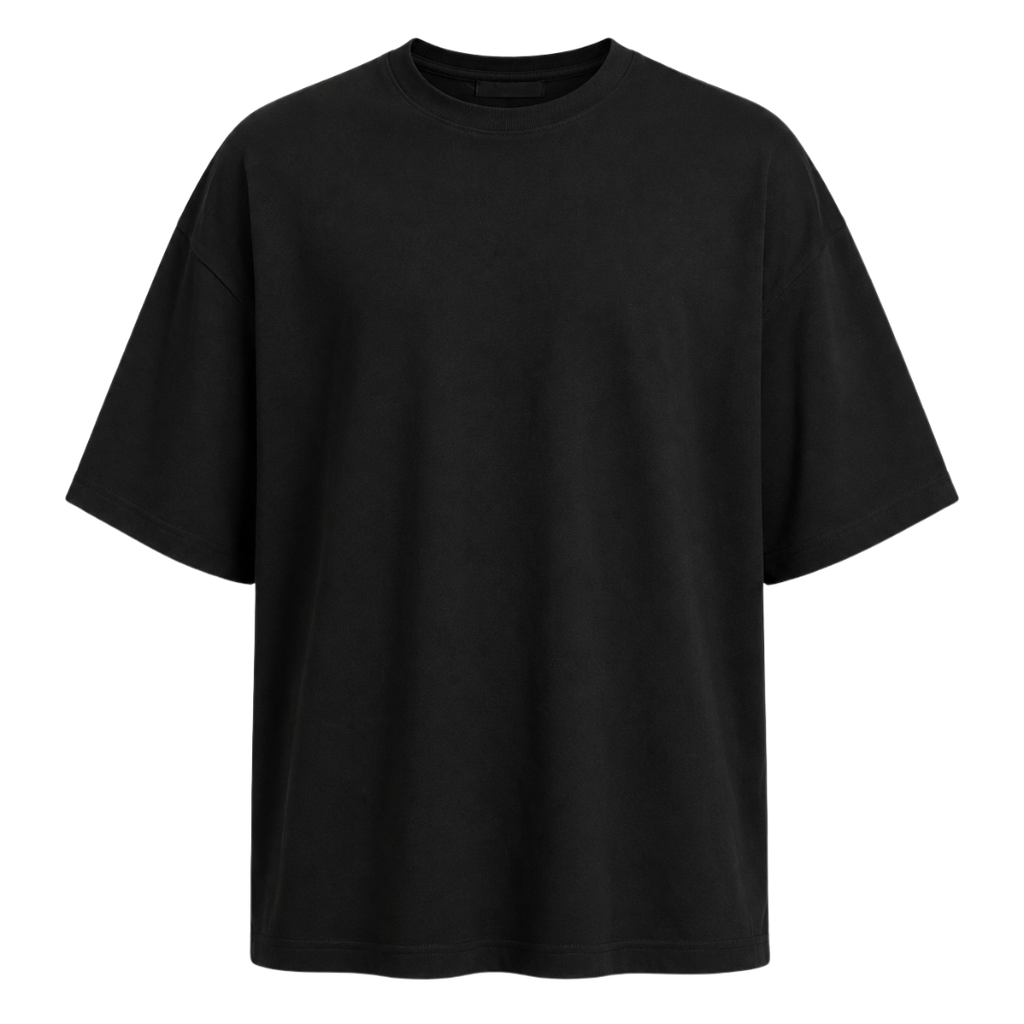 Premium Heavyweight Cotton Oversized T-Shirt – Black | GINBENTLIN