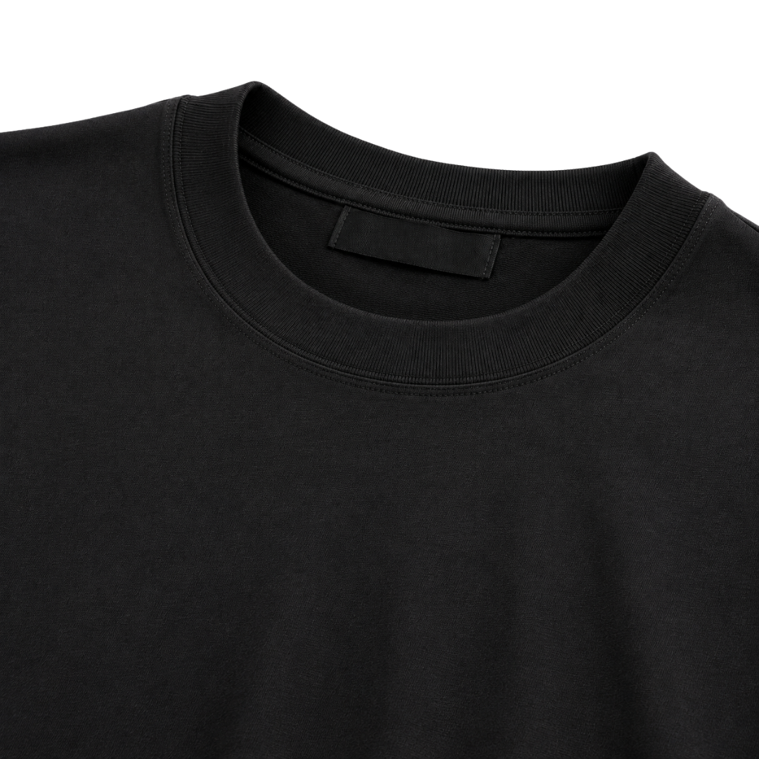 Premium Heavyweight Cotton Oversized T-Shirt – Black | GINBENTLIN
