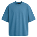Premium Heavyweight Cotton Oversized T-Shirt – Cyan Blue | GINBENTLIN