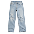 Modern Distressed Relaxed-Fit Jeans – Light Blue | GINBENTLIN